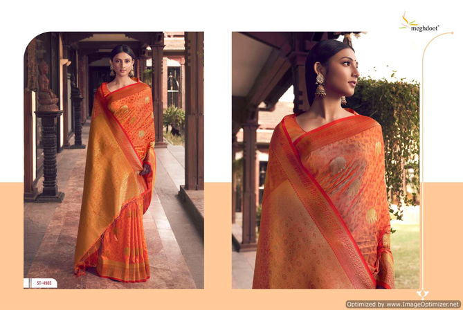 Meghdoot Fayra New Designer Fancy Exclusive Wear Silk Saree Collection